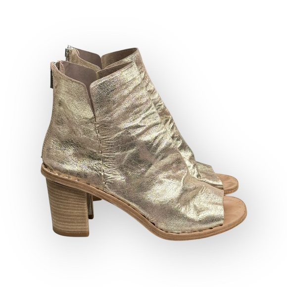 Officine Creative ✿ Handmade Open Toe Heeled Boot Sandals ✿ Metal Gold ✿ 39.5 - Picture 2 of 16